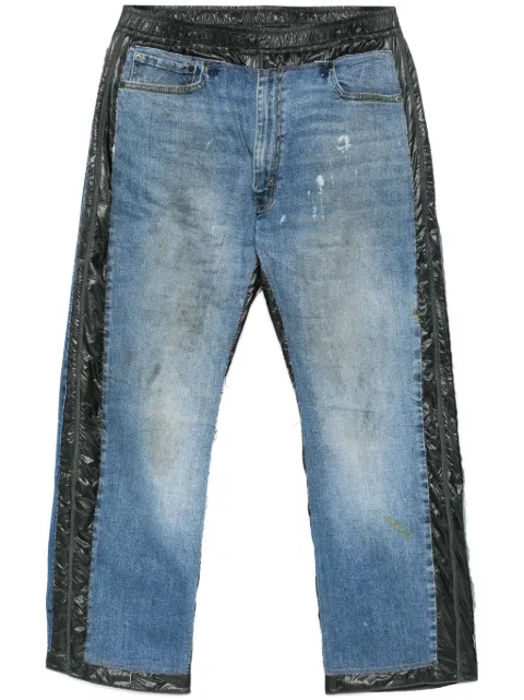 Needles contrasting-trim jeans Black PU338