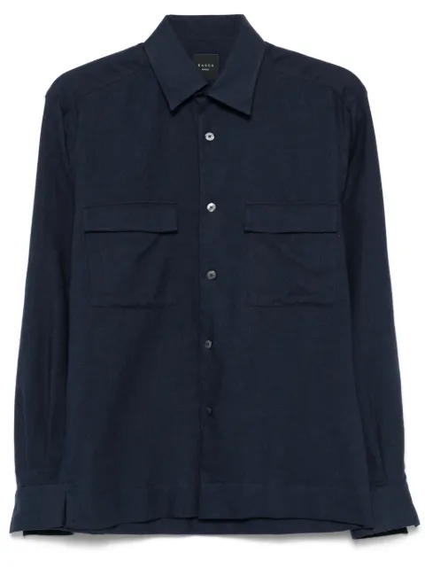 Xacus flannel shirt Blue 110ML71179