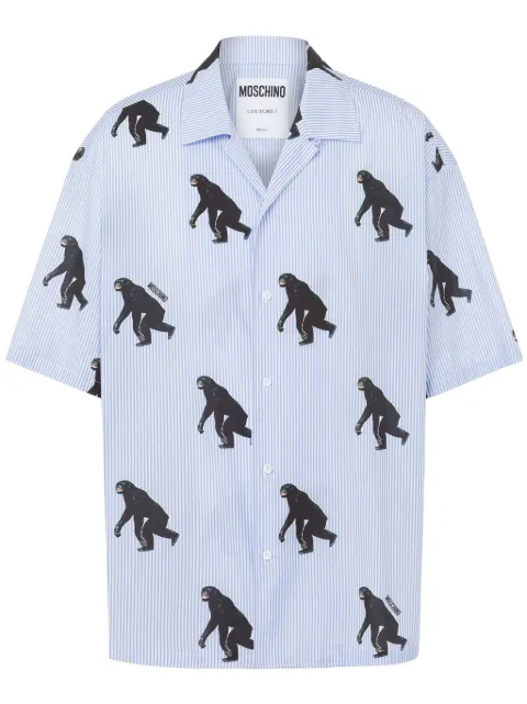 Moschino graphic-print shirt Blue A02260258
