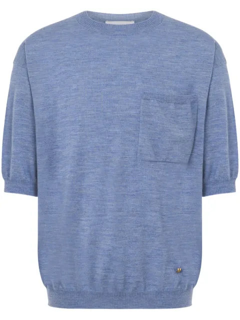 Moschino fine-knit T-shirt Blue A09060201