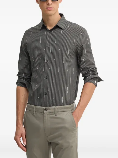 Armani Exchange striped buttoned shirt Grey 6DZC06ZN5DZ
