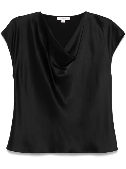 Vince silk cowl-neck blouse Black V796112595