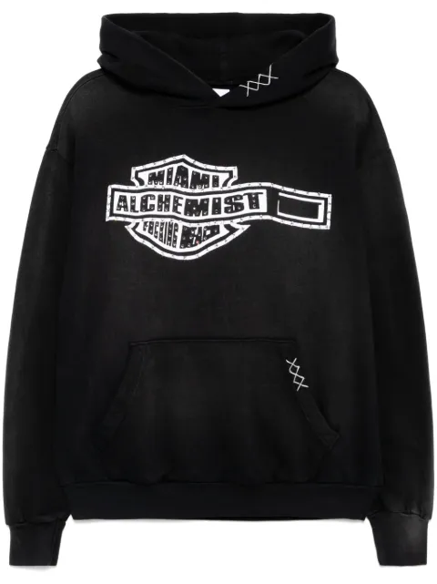 Alchemist waving hoodie Black ALMAFW24MJHD02AT