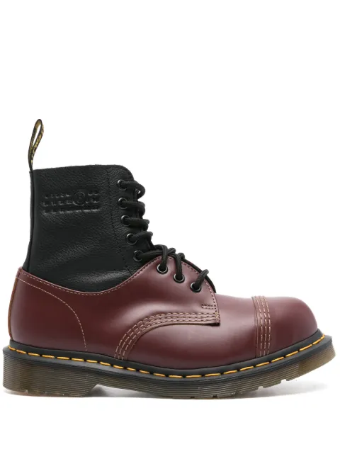MM6 Maison Margiela colourblock combat boots Red S66WU0125P8029