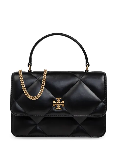 Tory Burch mini Kira diamond quilt top-handle crossbody Black 158326