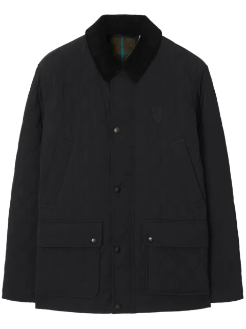 Burberry logo-embroidered padded jacket Black 8101876