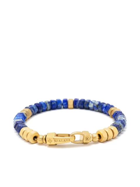 Nialaya Jewelry beaded lapis lazuli bracelet Blue MCHCO675