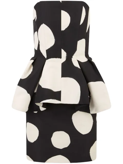 Nina Ricci peplum-waist mini dress Black 25PCRO036PL0475I9071