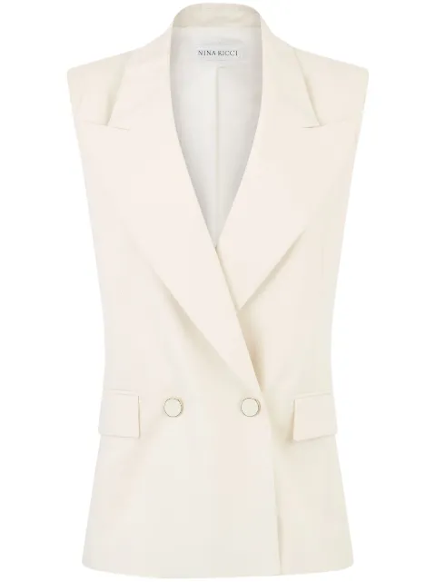 Nina Ricci double-breasted waistcoat Neutrals 25PCVE003CO1086U1230