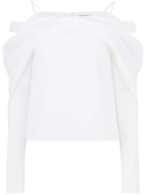 Nina Ricci off-shoulder blouse White 25PCTO008CO1077U1000