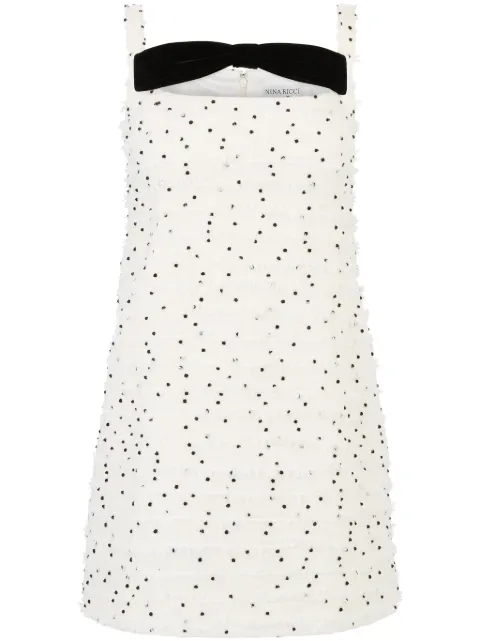 Nina Ricci square-neck mini dress White 25PCRO038WO0357M1244