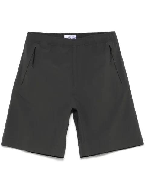 Stone Island logo-embroidered shorts Grey K1S15L100002S00G7