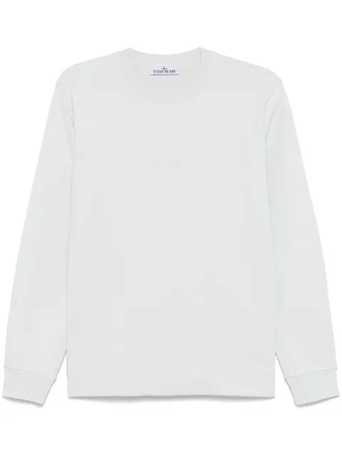 Stone Island logo-embroidered sweatshirt Blue K1S156100667S0124