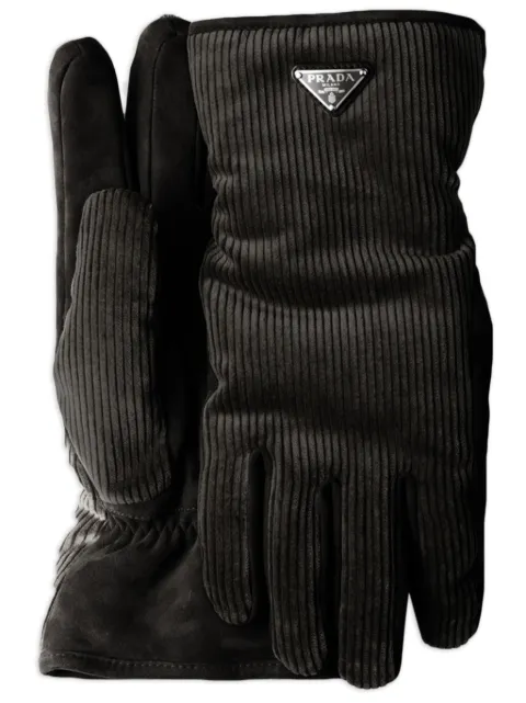 Prada corduroy gloves Black 2GG17913I4