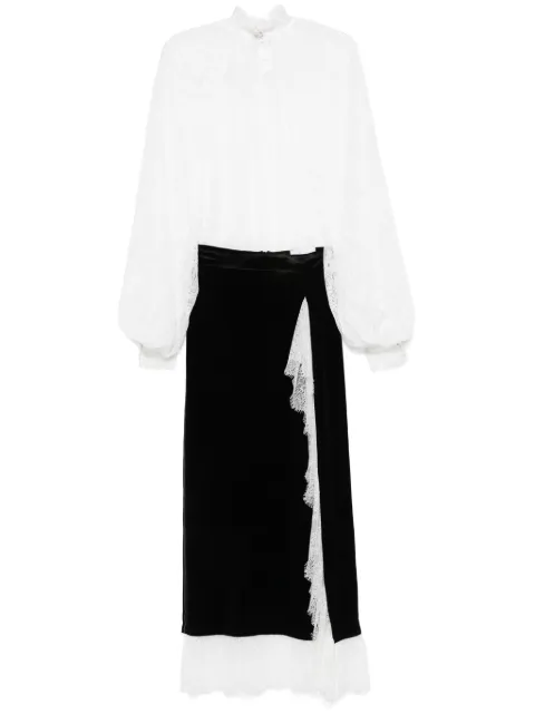 Ana Radu lace-detail skirt set Black 43545