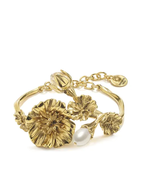 Goossens Fleur de Pavot Pearl bracelet Gold GOOP25BA02YG