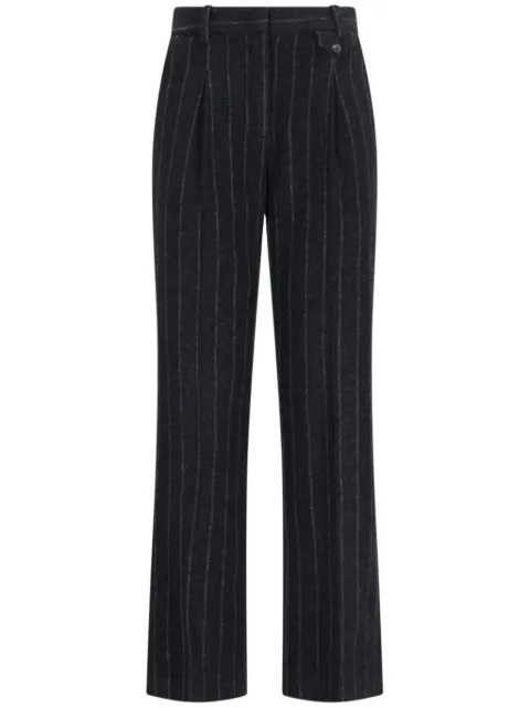 The Garment pinstripe-pattern tailored trousers Black 20770