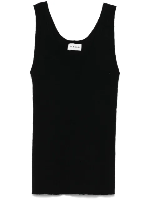 P.A.R.O.S.H. ribbed-knit tank top Black D500708BABYSTRETCH