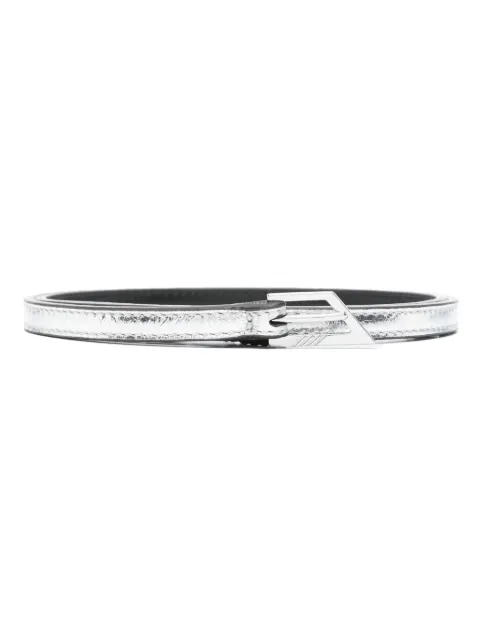The Attico logo-buckle belt Silver 247WKE23L070002