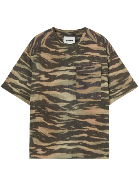 Jil Sander Printed cotton T-shirt Green J22GC0198J20291