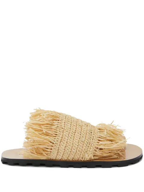 Jil Sander flat straw sandals Neutrals J44WX0013P2306