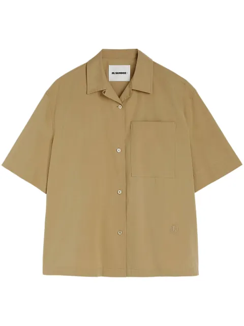 Jil Sander crop-sleeves shirt Neutrals J40DL0164J45292