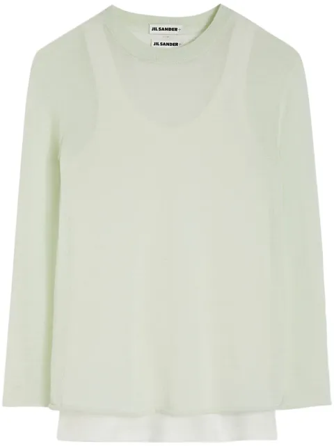 Jil Sander layered sweater White J40FV0121JTN381