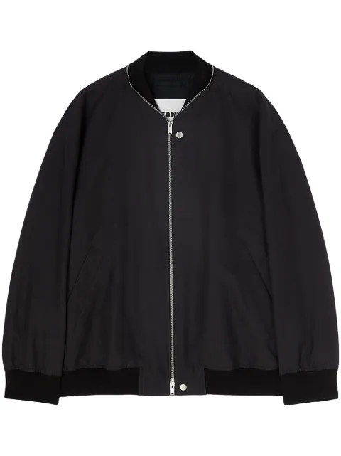 Jil Sander zipped bomber jacket Black J23SW0006J45225