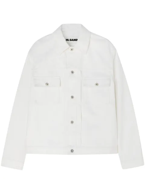 Jil Sander button-fastening denim jacket White J23SW0008J45288