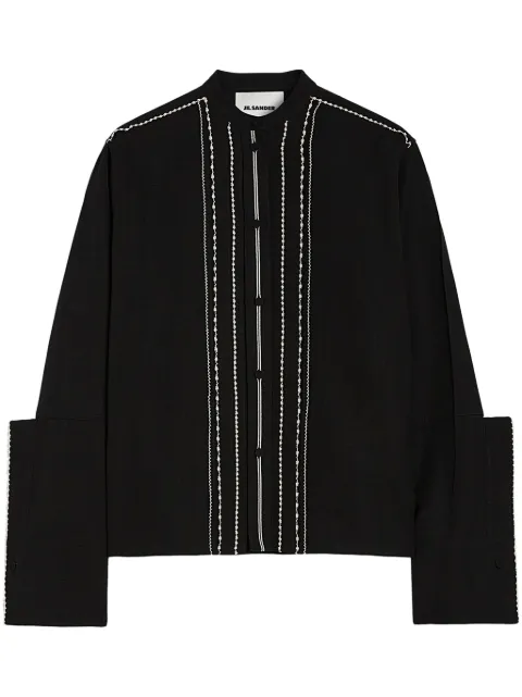 Jil Sander pleated shirt Black J02DL0231J65005