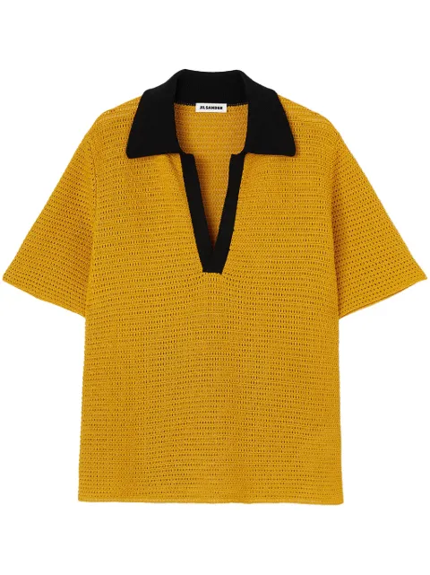 Jil Sander knitted polo shirt Yellow J22GL0113J15434