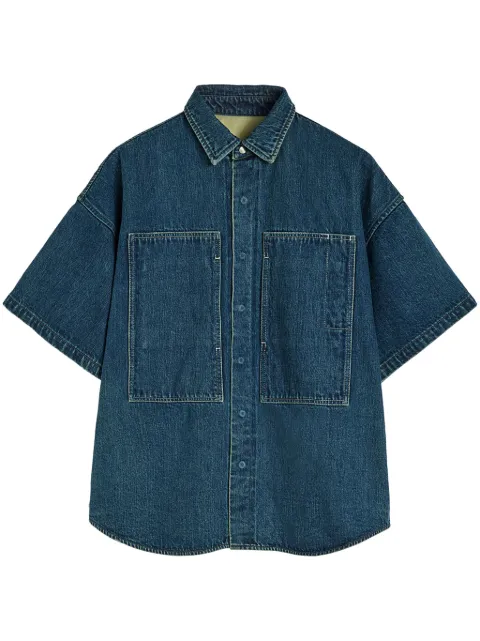 Jil Sander concealed button fastening denim shirt Blue J40DL0157J45291