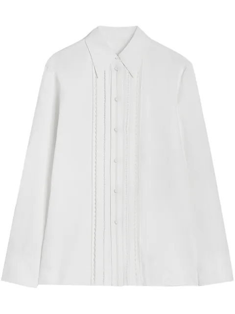 Jil Sander pleated long sleeves shirt White J02DL0224J60001