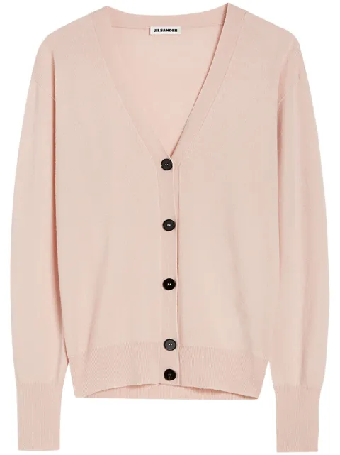 Jil Sander cashmere V-neck cardigan Pink J02GP0052J13201