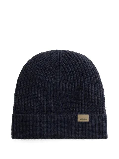 Woolrich ribbed-knit beanie Blue CFWOAC0331MRUF0659
