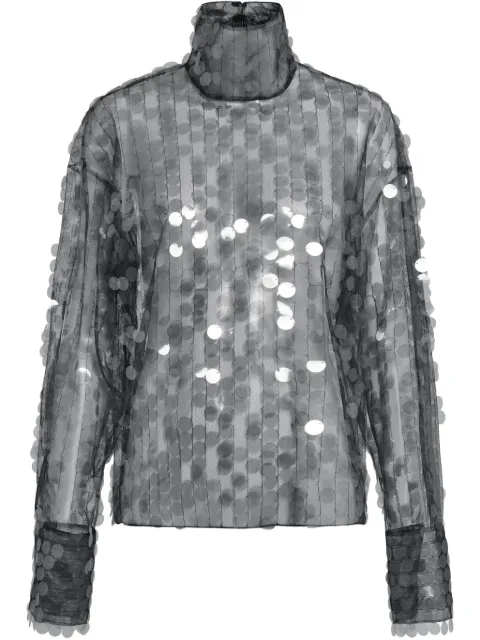 16Arlington Olall sequinned top Black T320SS255IRREGULARSEQUINGHIACCIONERO