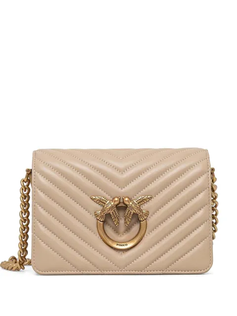 PINKO mini Love Click cross body bag Brown 100067A0GK
