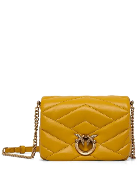 PINKO Love Click cross body bag Yellow 101584A1ET