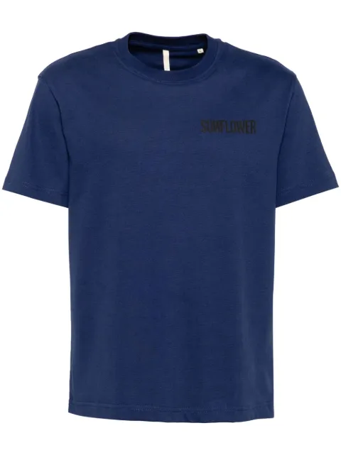 Sunflower logo print short sleeves T-shirt Blue 2041