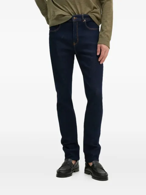 Zadig&Voltaire logo-plaque slim-fit jeans Blue WMJE00009