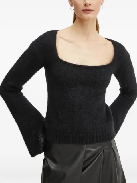 PINKO square-neck flared-sleeves sweater Black 104472A28L