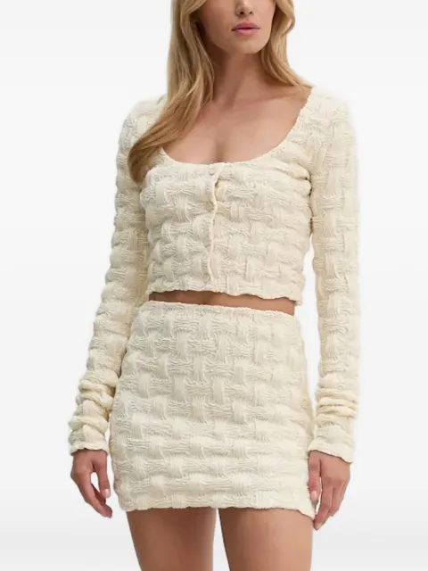 Nanushka woven buttoned-up top Neutrals NW24PFTP4211
