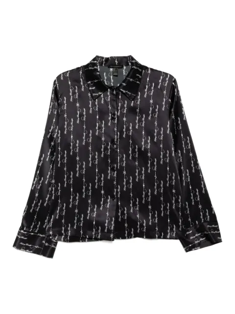 Kiki de Montparnasse F beautiful silk lounge pajama top Black C002TP055