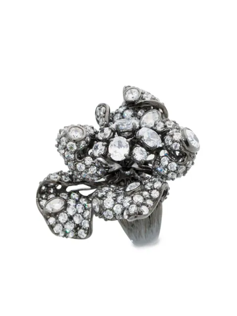 Anabela Chan 18kt black gold Bloomingdale diamond ring Black AC14FD02RSBGWD