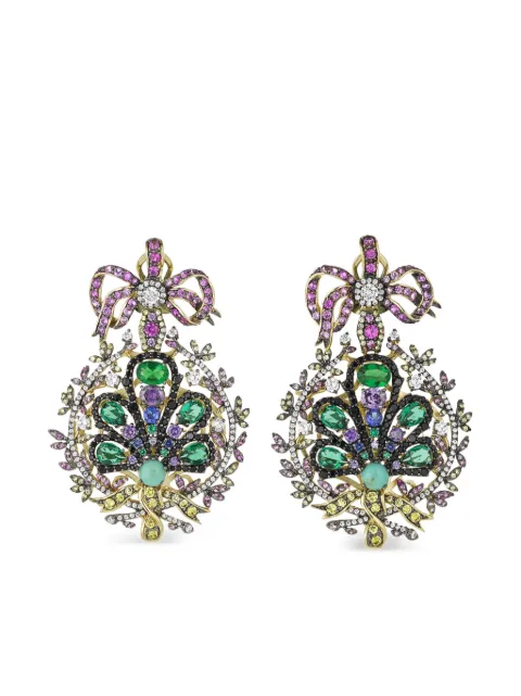 Anabela Chan 18kt yellow gold Mirage Peacock gemstone earrings Gold AC18MC05ESYGMT