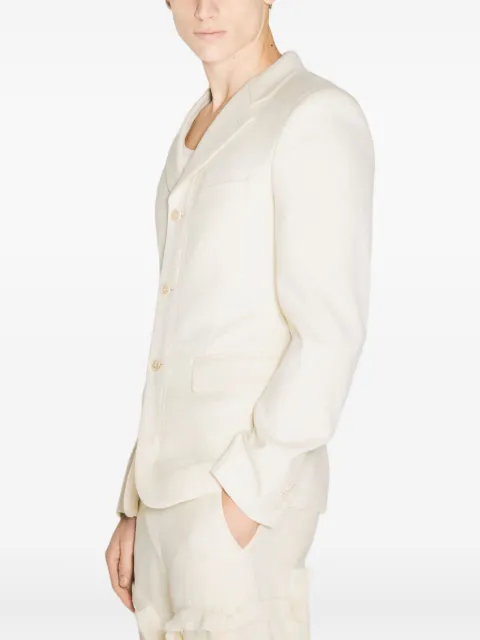 Comme des Garçons Homme Plus button-fastening notched-lapel blazer Neutrals PNJ039W241