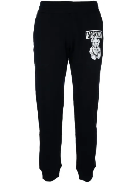 Moschino logo-print track pants Black 242ZR0329