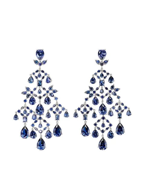Anabela Chan 18K gold and rhodium vermeil Celestial Cascade sapphire earrings Silver AC22UE01ESWGBS