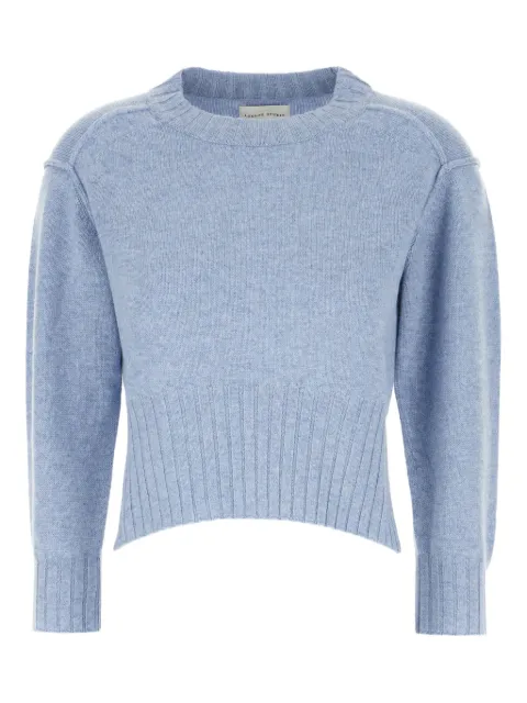 LouLou de Saison Lian ribbed-hem cashmere sweater Blue LIAN