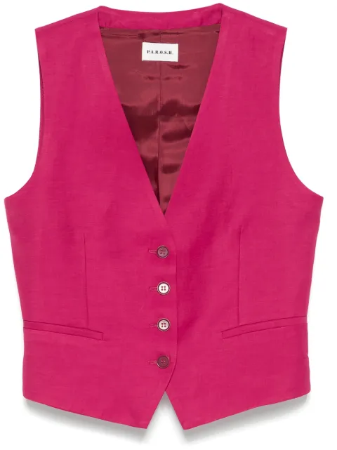P.A.R.O.S.H. V-neck waistcoat Pink RAISA25D410028
